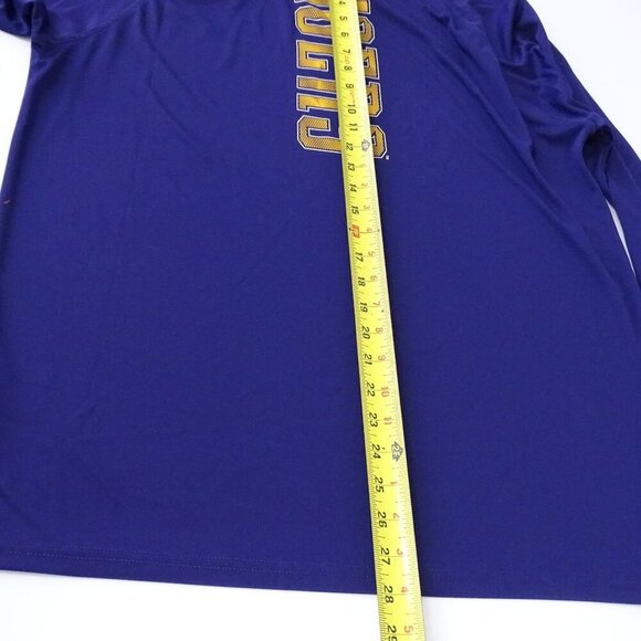Champion LSU Tigers Long Sleeve Shirt Athletic Top Men Size L Purple Polyester - Picture 11 of 11